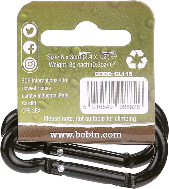 BCB 6mm karabijnhaak (2 stuks) CL115 van BCB — afbeelding 4