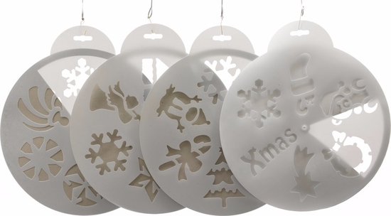 Gabarits de fenêtre de Noël Photos de Noël 30 cm 2 pièces - Décoration de fenêtre Noël - Gabarit de jet de neige