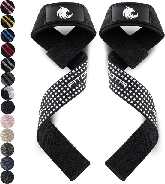 Sangles de levage rembourrées - Bracelets de Fitness pour haltérophilie, soulevé de terre, Musculation - Hommes et femmes - Zwart - Siliconen Wit - Sangles de fitness standard (poignet supérieur à 16 cm)