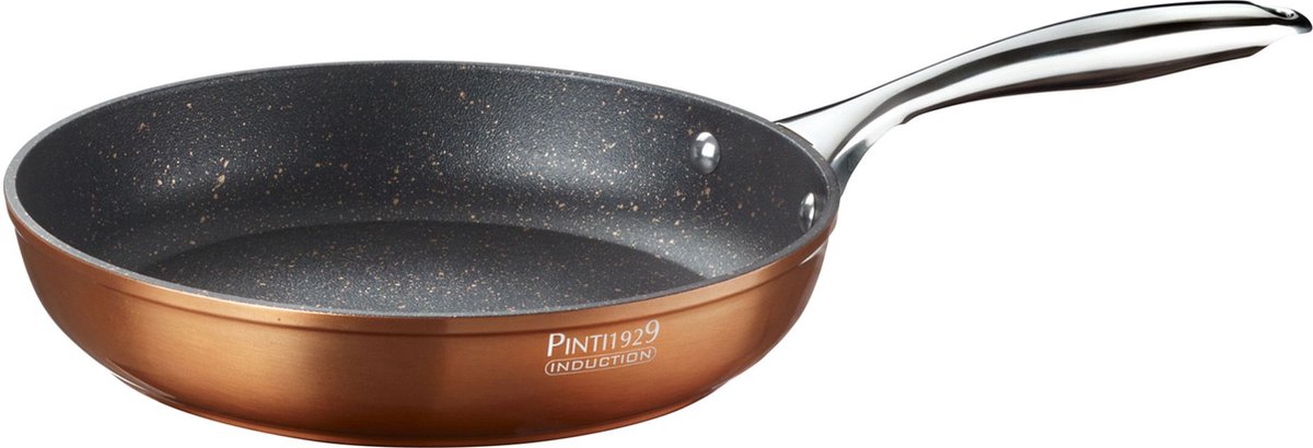 Pintinox Materic - Braadpan 30cm - Antikleef - Voor gas-, keramische, elektrische, stralings- of inductiekookplaten - Koperkleurig