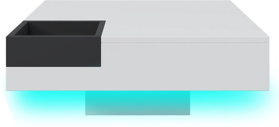 Merax Table Basse Avec éclairage LED, Table D'appoint Avec