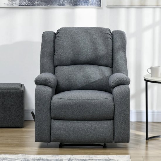 Fauteuil - Fauteuil relax - Fauteuil relax - Chaise - Avec accoudoir - Pour une personne - 90 x 96 x 98 cm - Grijs