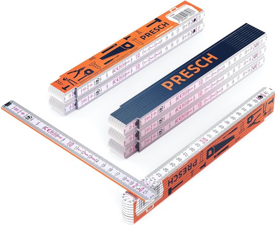 Duimstok hout 2m premium gekleurd | Duimstokken bedrukken | Lampen en