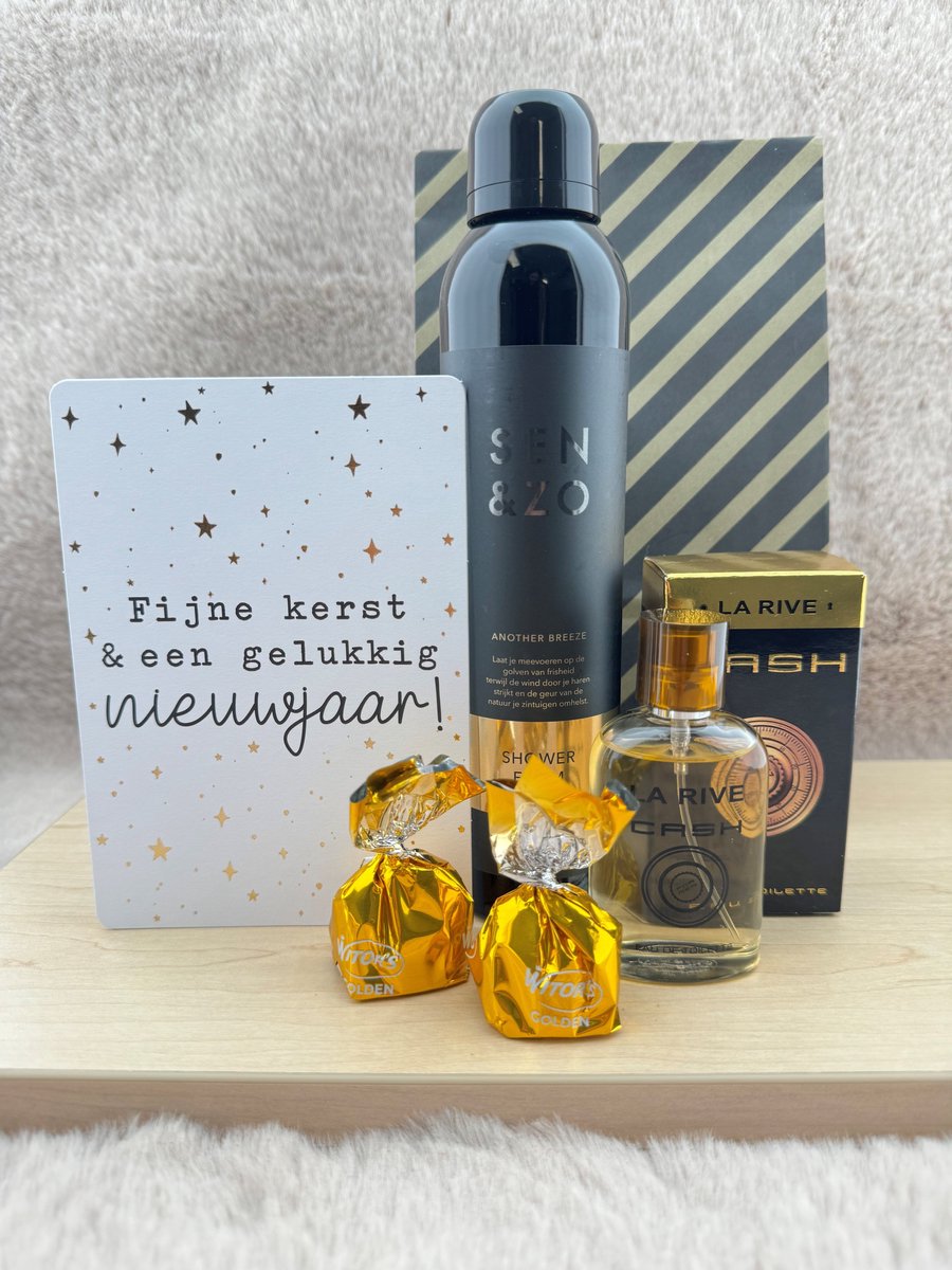 Goedkoopste Kerst Heren •Cadeaupakket Sen&Zo Gold• - Cadeau voor Mannen - Perfect Gifts