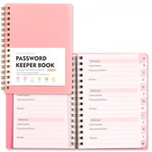 Wachtwoordenboekje - Wachtwoordenboekje met alfabet - Password Organizer - A6 - Wachtwoorden notitieboek - Password book - Voor internet, website, adres, contacten