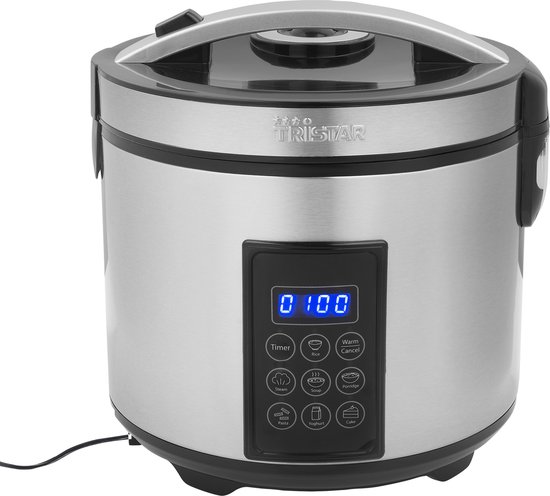 Afbeelding van Tristar RK-6138 - Rijstkoker Multicooker - 900W - 2,2 Liter - 7 programma's - Warmhoudfunctie