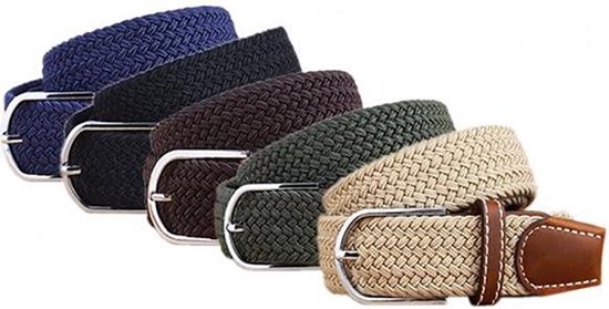 Knaak - Riem Tissée Élastique - Tressée - Extensible - Camel