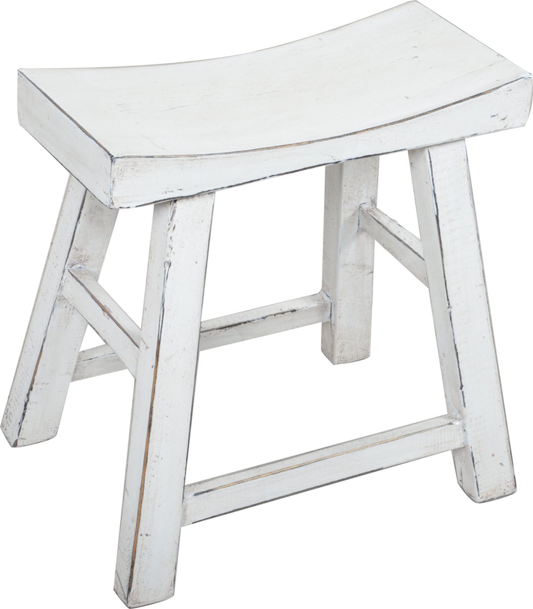 Fine Asianliving Chinese Kruk Wit High Gloss B46xD22xH47cm Chinese Meubels Oosterse Kast