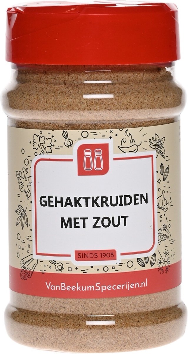 Goedkoopste Van Beekum Specerijen - Gehaktkruiden Met Zout - Strooibus 200 gram
