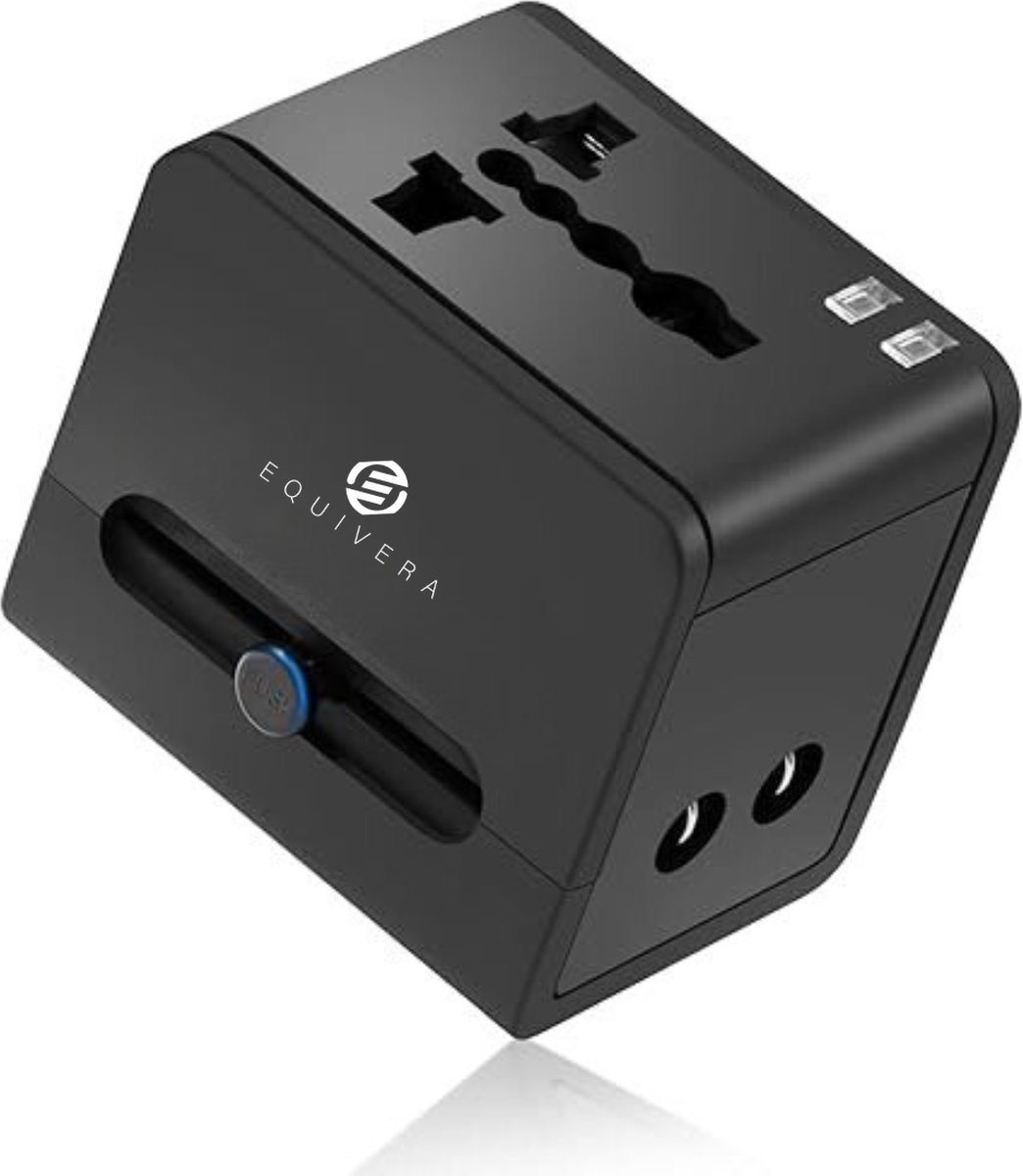 Equivera Internationale Stekker Adapter - Reisstekker - Universele Wereldstekker - Stekker Adapter - Internationale Reisstekker - Ideaal voor op reis!