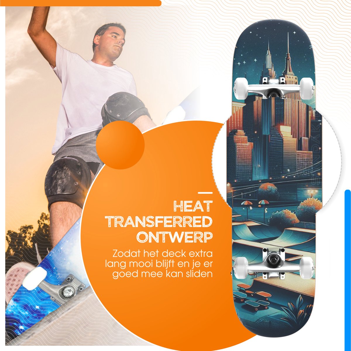 Compleet Skateboard voor Beginners en Jongeren – 7 Lagen Esdoornhout Skateonderdeel kopen online