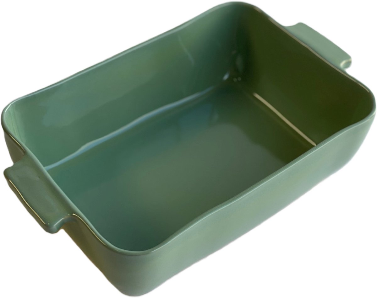 Gresnovo - ovenschaal - rechthoekig - 33x22cm - Olijfgroen - Portugal - ovenschalen - rechthoek - inhoud 3 liter