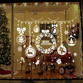 Kerst Raamstickers Kerst Stickers Kerst Raamdecoratie Raamstickers Sneeuwvlokken Raamversiering Merry Xmas – 114St