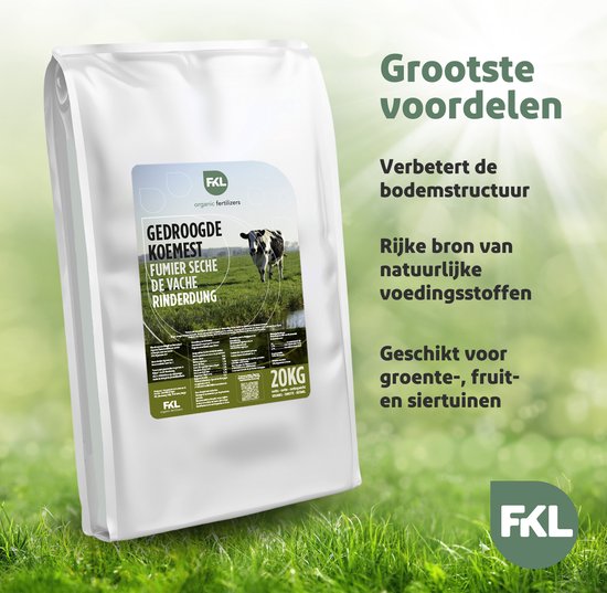 Koemestkorrels 3In1 (800Kg - 8000M2) - Allround Organische Meststof - Koemest - Mestkorrels - Bodemverbeteraar - Gedroogde Koemestkorrels - Lavameel Toevoeging - Langdurige Werking - Organifer