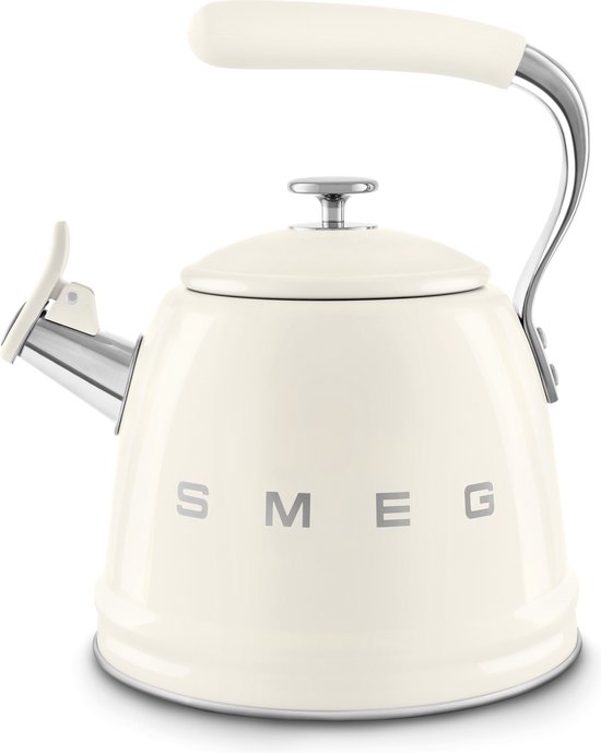 SMEG WKF01CR - Bouilloire sifflante - Crème - 2,3 litres