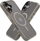 IYUPP Coque adaptée pour iPhone 16 – Compatible avec MagSafe – Coque Bumper – Titane Or x Zwart