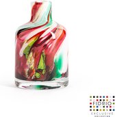 Design vaas Bottled - Fidrio MIXED COLOURS - glas, mondgeblazen bloemenvaas - hoogte 13 cm