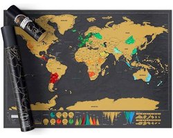 Cazy Luxe Grote Wereldkaart Krasposter - Scratch world map (82x60cm) - Reizen - Travel - Wanddecoratie - Kraskaart Cazy Luxe Grote Wereldkaart Krasposter - Scratch world map (82x60cm) - Reizen - Travel - Wanddecoratie - Kraskaart