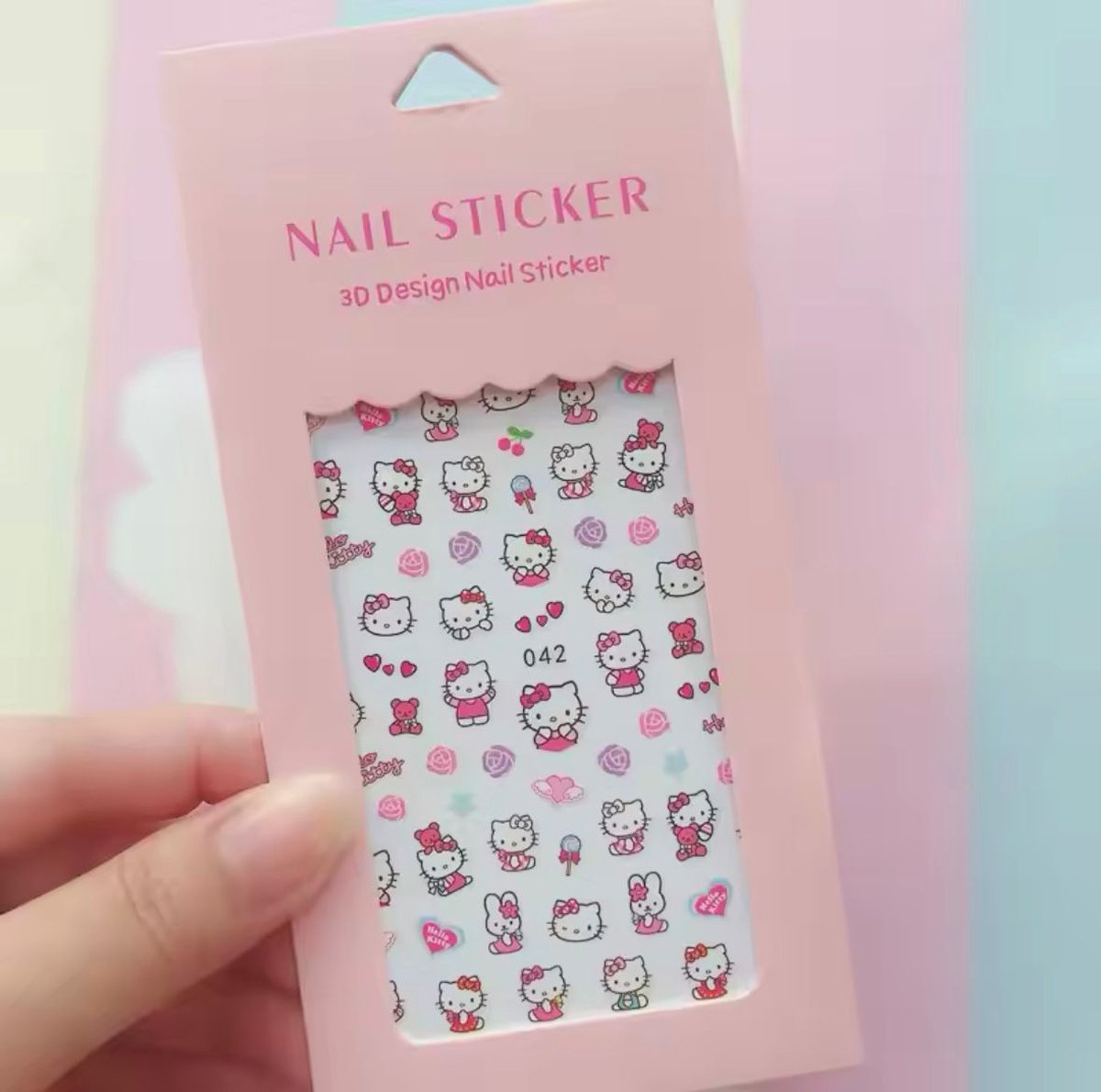 Hello Kitty 3D Nagelstickers - Nagels Nail Art Decoratie