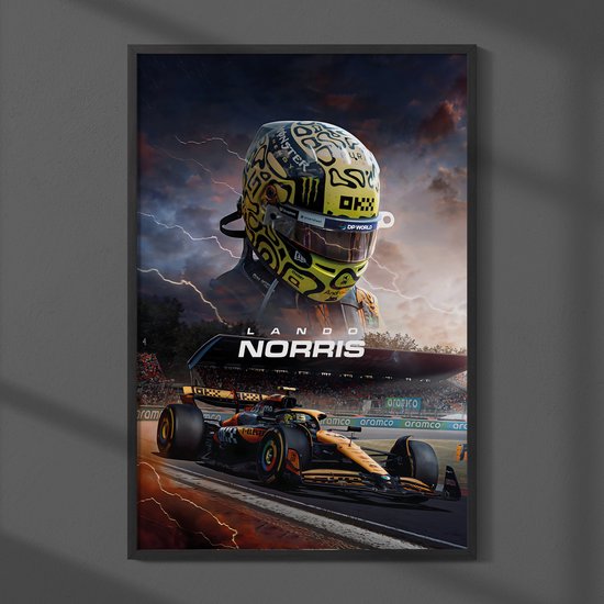Lando Norris McLaren GP Winnaar Formule 1 Poster - Formaat 70x50 cm