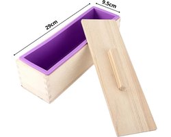 ZoeZo - Zeepmal - Rechthoekig - Houten vorm - Met Deksel - Zeep mallen - Siliconen mal - Zelf zeep maken - Zeep maken - Bakvorm - Zeepjes maken - Gietmal - Soap mold