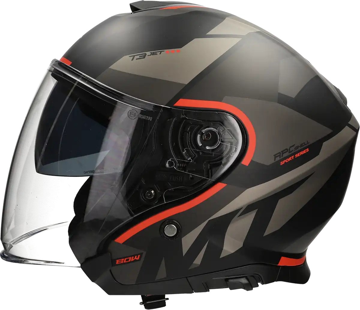 MT Helm Thunder III Jet mat zwart / rood maat S