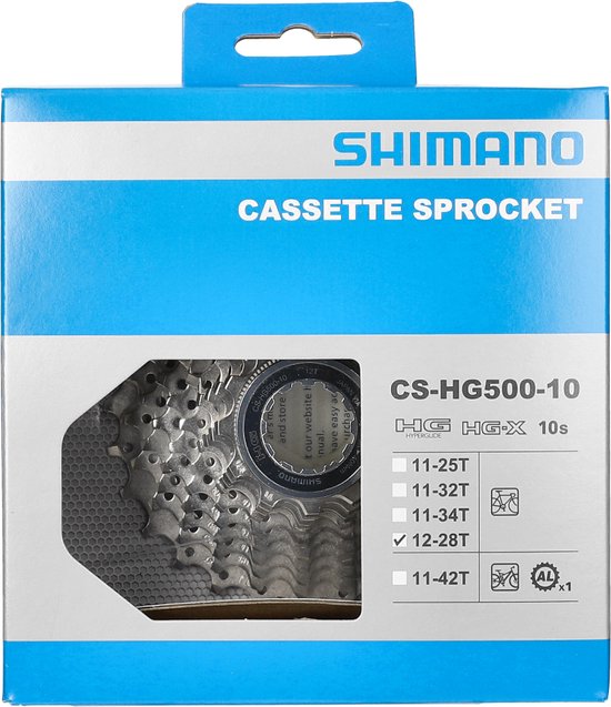 Cassette 10 speed Shimano CS-HG500 12-28T van Shimano — afbeelding 4