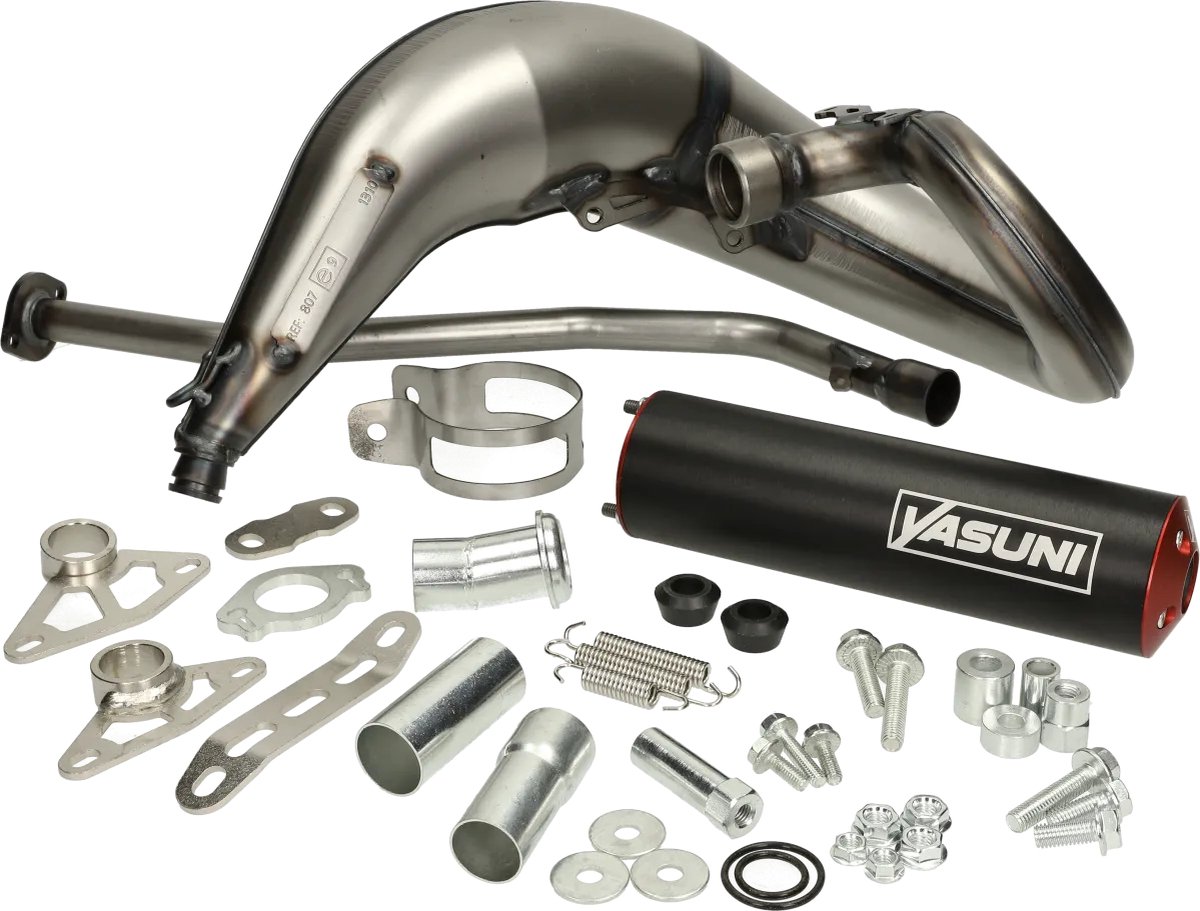 Uitlaat Yasuni Cross ML Max rood bovenlangs Rieju MRX, SMX