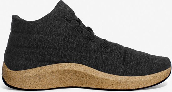Sole Jasper Chukka duurzame schoenen maat 45 - zwart - merinowol - gerecycled kurk - temperatuur regulerend - lichtgewicht - ademend - waterafstotend