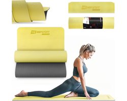 Hop-Sport Fitnessmat HS-T006GM – TPE Antislip Pilates- en Gymnastiekmat 183 x 61 x 0,6 cm – Opvouwbaar
