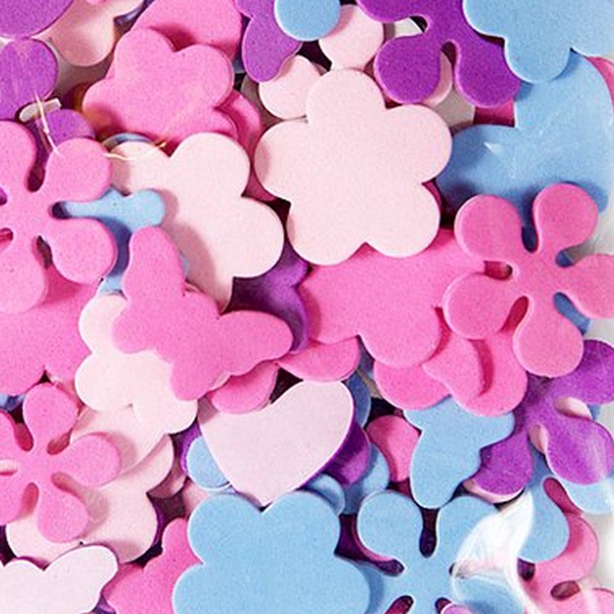 Foam Stickers Hartjes, Bloemen & Vlinders – 100 Stickers - Knutselen Meisje — afbeelding 3