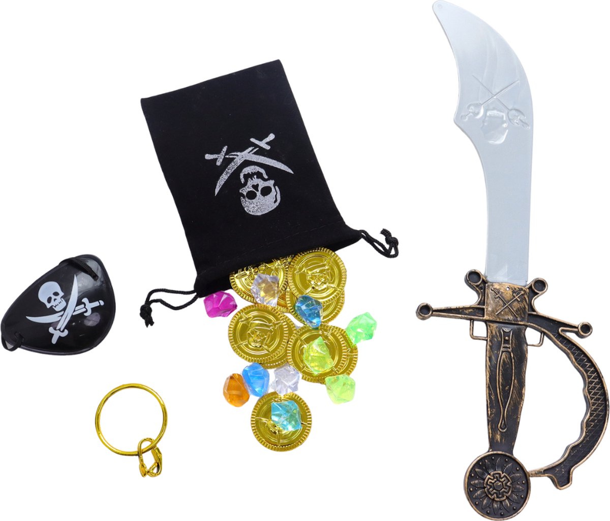 Joya Kids® Piraten Verkleedjurk met Accessoires Set | Meisje Piraat Verkleedset Halloween | Horror Films Kostuum | Verkleedjurkje Meisje | Halloween Jurkje met Accessoiresset | Verkleedkleding | — afbeelding 7