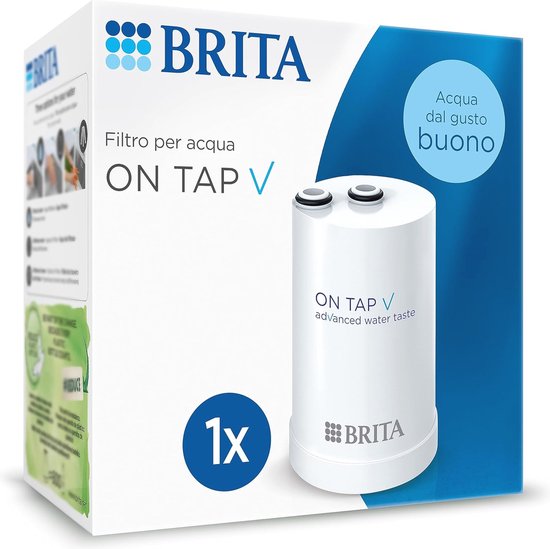 BRITA ON TAP V Sistema De Filtro De Agua, Incl. 1 Cartucho Filtrante Agua Sostenible De Buen Sabor Directamente De Tu Grifo Reduce Las Micro Particulas Metales Y Sustancias Que Afectan El Sabor