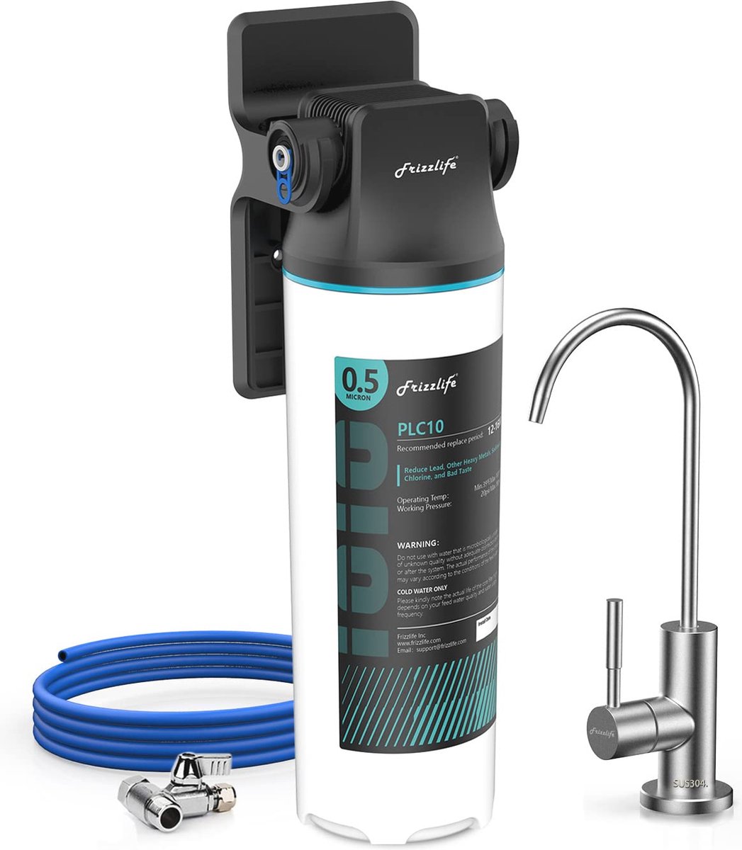 Onderbouw Waterfiltersysteem Met Geborsteld Nikkel Kraan - Vermindert 99,99% Verontreinigingen, Eenvoudige Installatie, Lange Levensduur