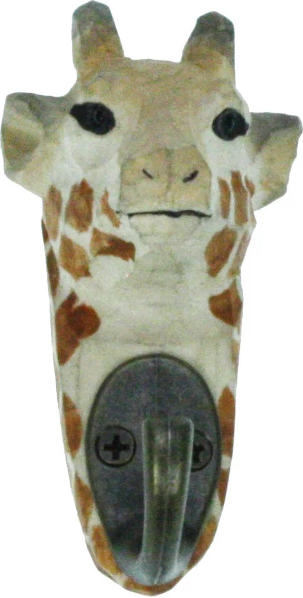 Haak Giraffe, hout 4,5x5x9cm
