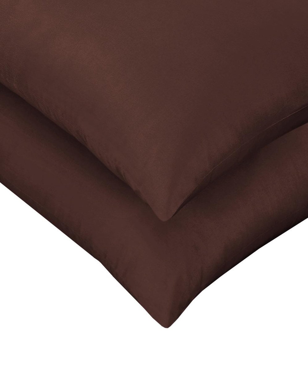 SweetSleeping Kussenslopen Set van 2x stuks - 60 x 70cm - Bruin - 100% Katoen - Antiallergisch - Ademend - Kussensloop