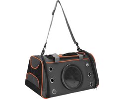 Springos Reismand - Transporttas - Draagbaar - 5kg - Zwart - Oranje - 24 x 48 x 33 cm