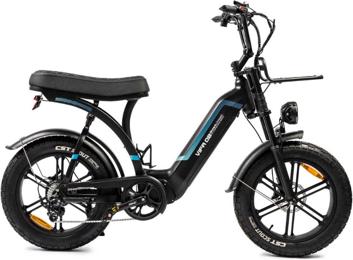 Elektrische Fatbike | Zwart | 250W | Model 2024 | E-Bike | met voorrek| Hydraulische remmen | ART 3 slot op Prijzenvolger.com
