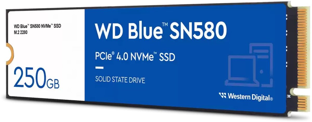 Western Digital Blue™ SN580 2 TB NVMe/PCIe M.2 SSD 2280 harde schijf PCIe NVMe 4.0 x4 Retail WDS200T3B0E