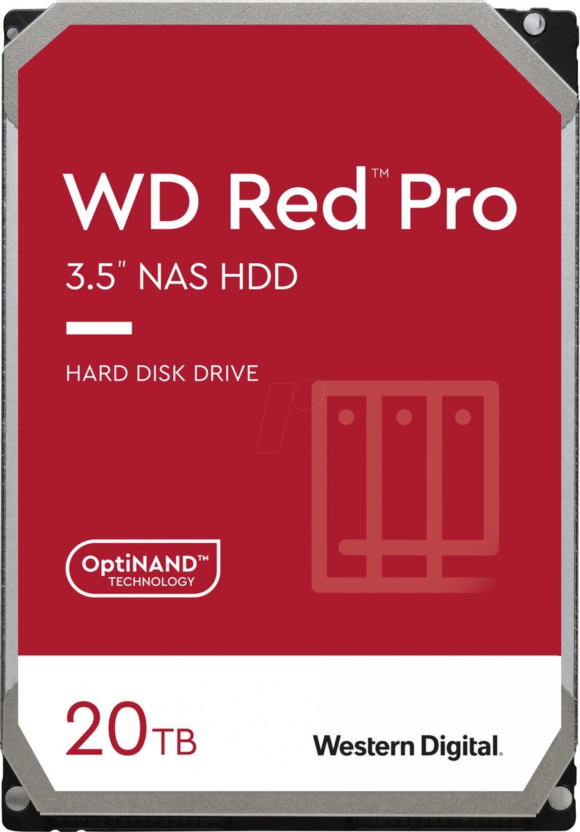 WD Red Pro NAS Hard Drive WD201KFGX - Vaste schijf - 20 TB