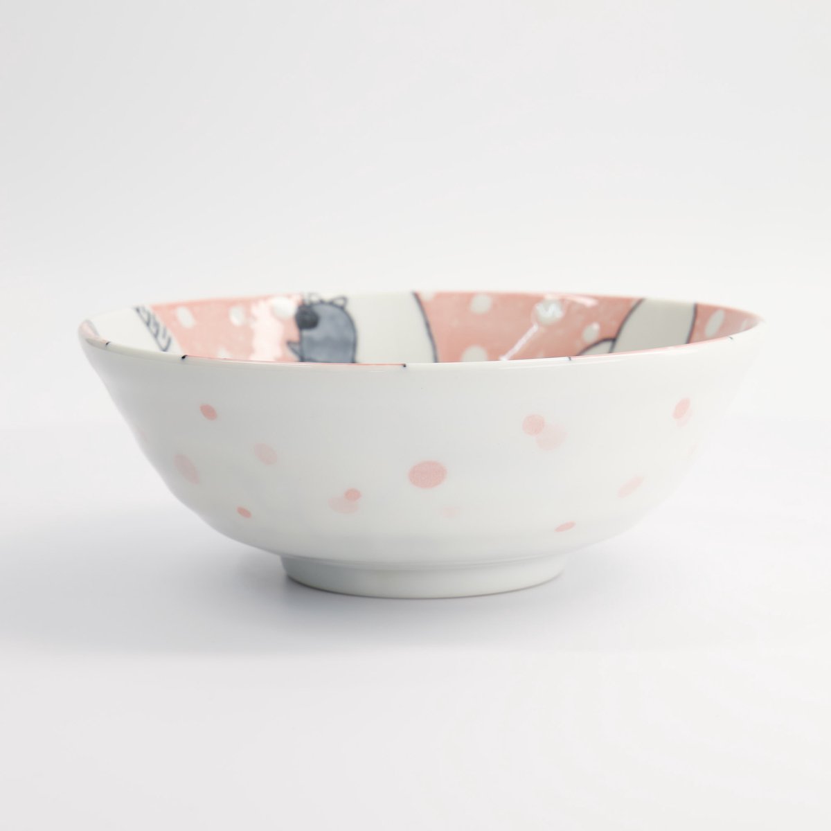 Tokyo Design Studio - Kawaii - Ramenkom - Dieren - Roze - 21x7,8cm - 1000ml