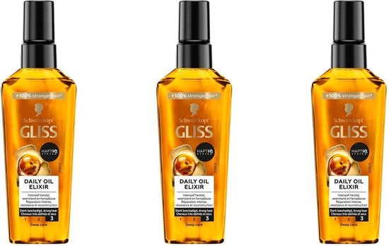 Gliss Kur Every Day Oil Elixir Ultimate Repair - Voordeelverpakking 3 x 75 ml