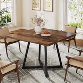 Bol.com Tribesigns Eettafel Keukentafel voor 4 personen -80 x 80 x 75 cm - Industrieel design - Houten Eettafel voor Eetkamer - ... aanbieding