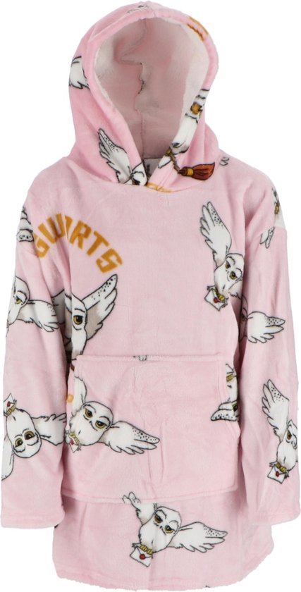 Harry Potter Hoodie Fleece deken, Hedwig - Kind - One Size