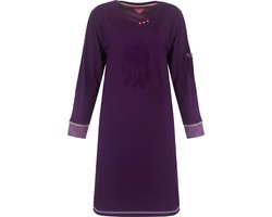 Irresistible Dames Nachthemd - Katoen - Ronde Hals - Paars - Maat XL