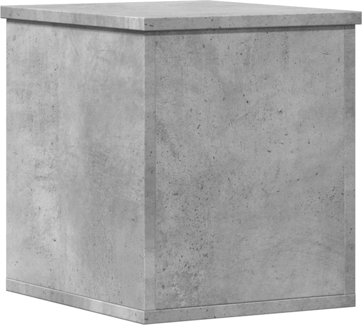 vidaXL - Opbergbox - 30x35x35 - cm - bewerkt - hout - betongrijs