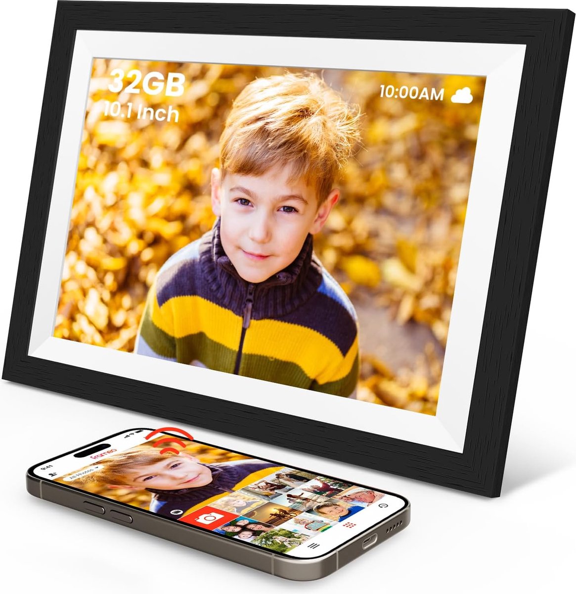 Solacis Digitale fotolijst - Digitale fotolijsten - Digitale fotokader - Digitale fotolijst met wifi - Must have voor in huis!