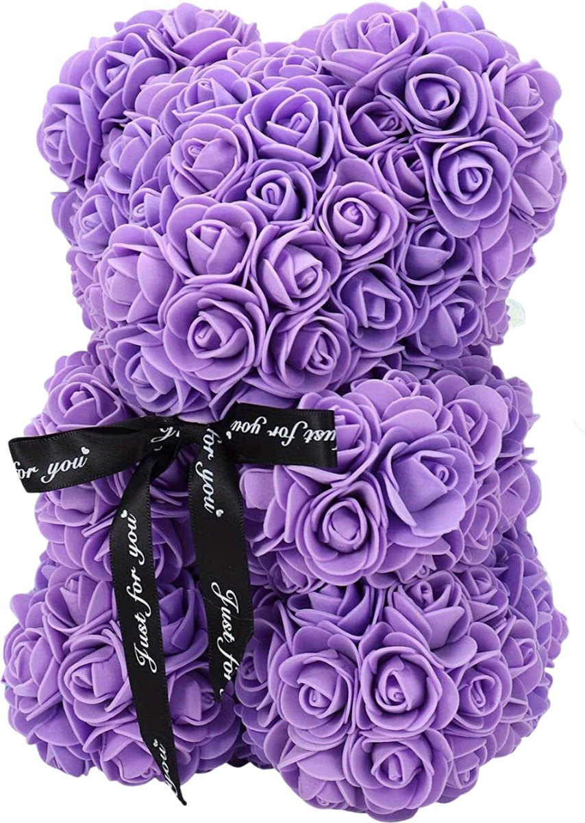Bovista Rose Bear - Rozen Beer - Teddy - Rozen Beertje - Valentijn Cadeautje Voor Haar & Hem - Vrouw - Turqoise