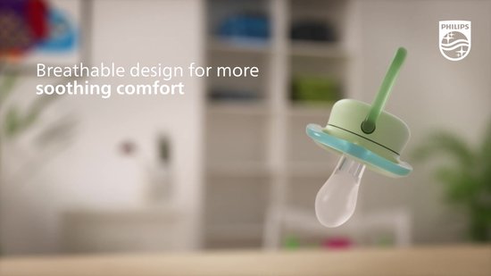 Philips Avent Ultra Air Day & Night 6-18 mois - 2 sucettes - bleu/gris - Pour jour et nuit SCF085/70