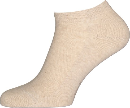 FALKE Family kort eenkleurig katoen sneakersokken enkelsokken heren beige -  maat 43-46 | bol